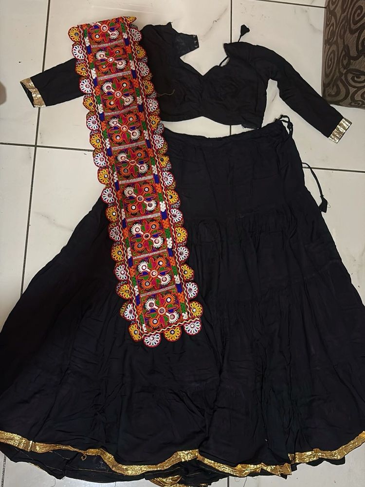 Black Lehenga Choli with Dupatta