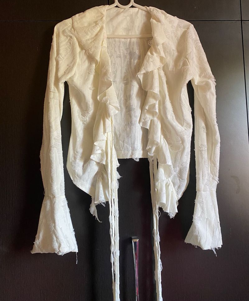 🦢Savana ruffle tie top