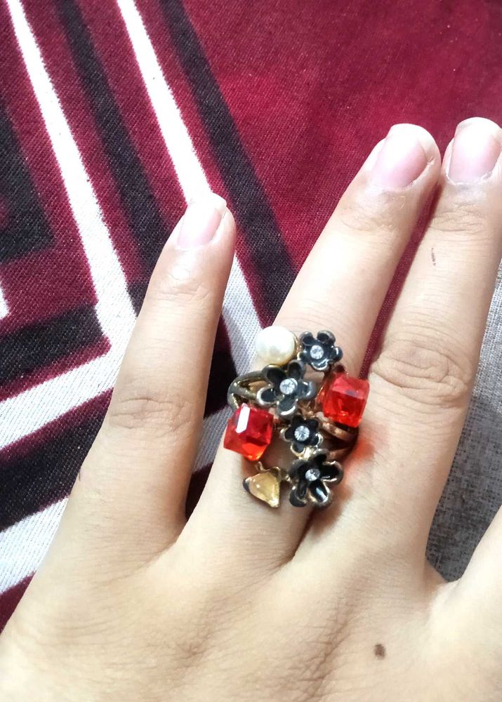 Floral Gemstone Ring