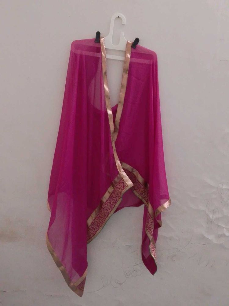 Pink Embellished Dupatta