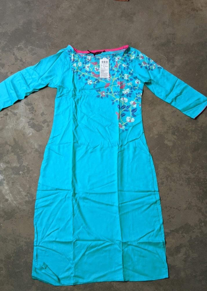 Soft Blue Kurti For Women