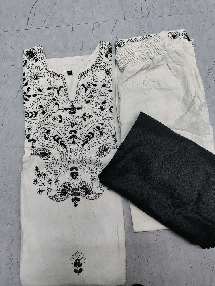 Cotton Flex Kurta Set with Dupatt😍❤️