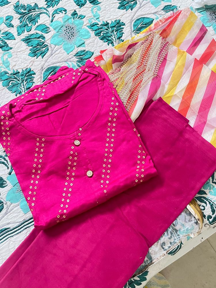 Brand New Semi Stitched Kurta Set Fabric