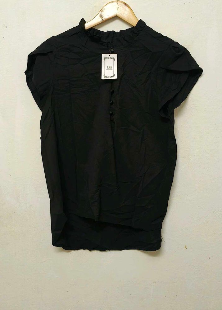 Trendy New Black Cotton Top For Women