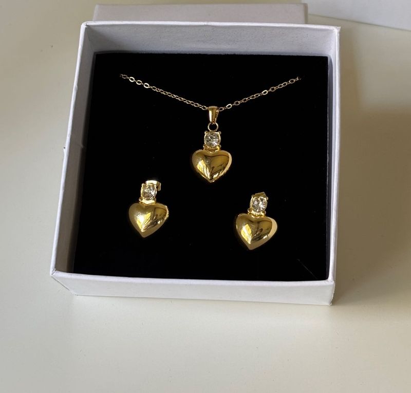 Bubble Heart Set Anti-tarnish