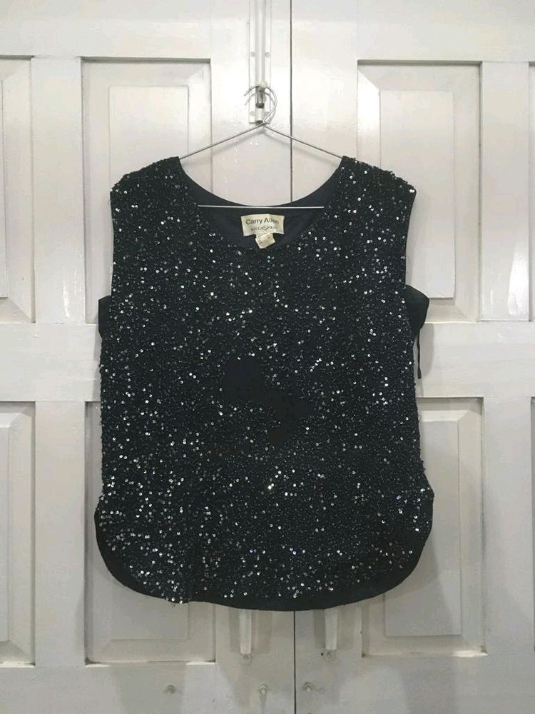 Vintage Beaded Sleeveless Top