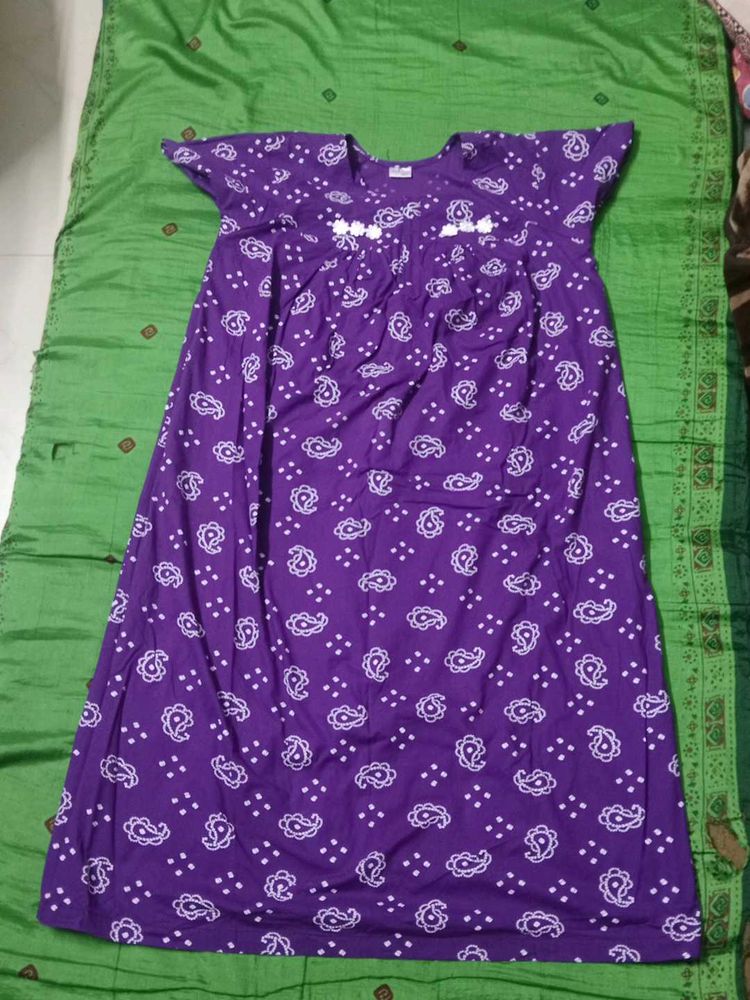 Purple Paisley Nightgown