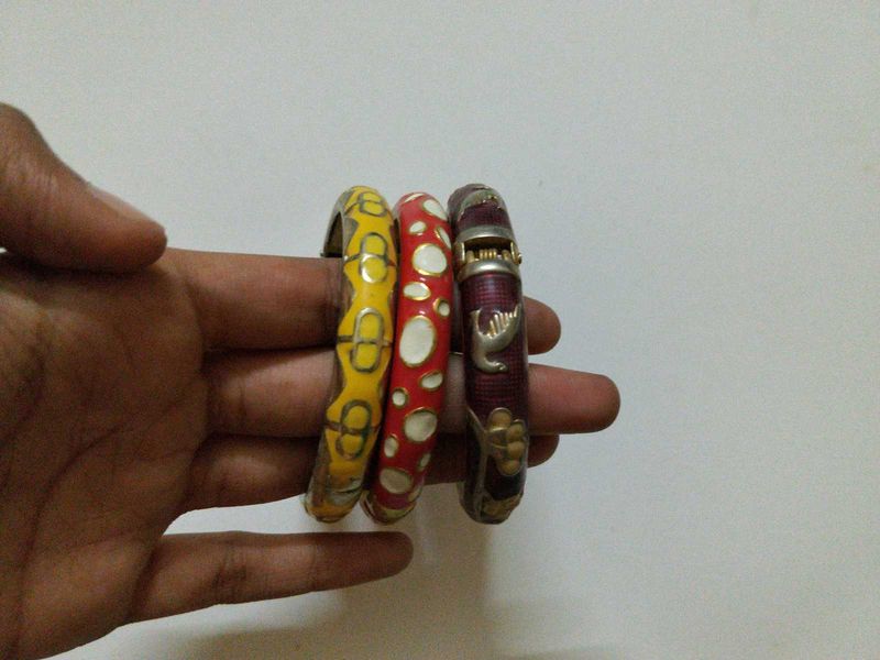 Set of Three Colorful Bangles