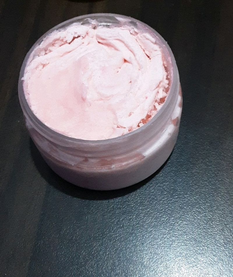 Body Blush Organic Rose Body Butter( Homemade) And Luxura Sciences Raw Shea Butter Combo