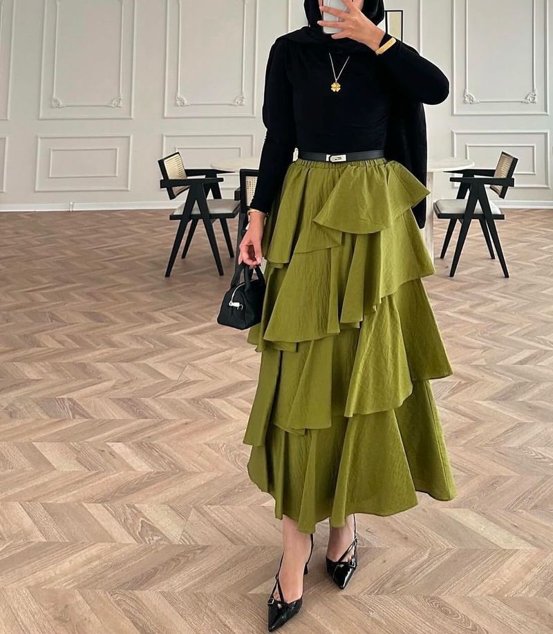Tiered Ruffle Skirt