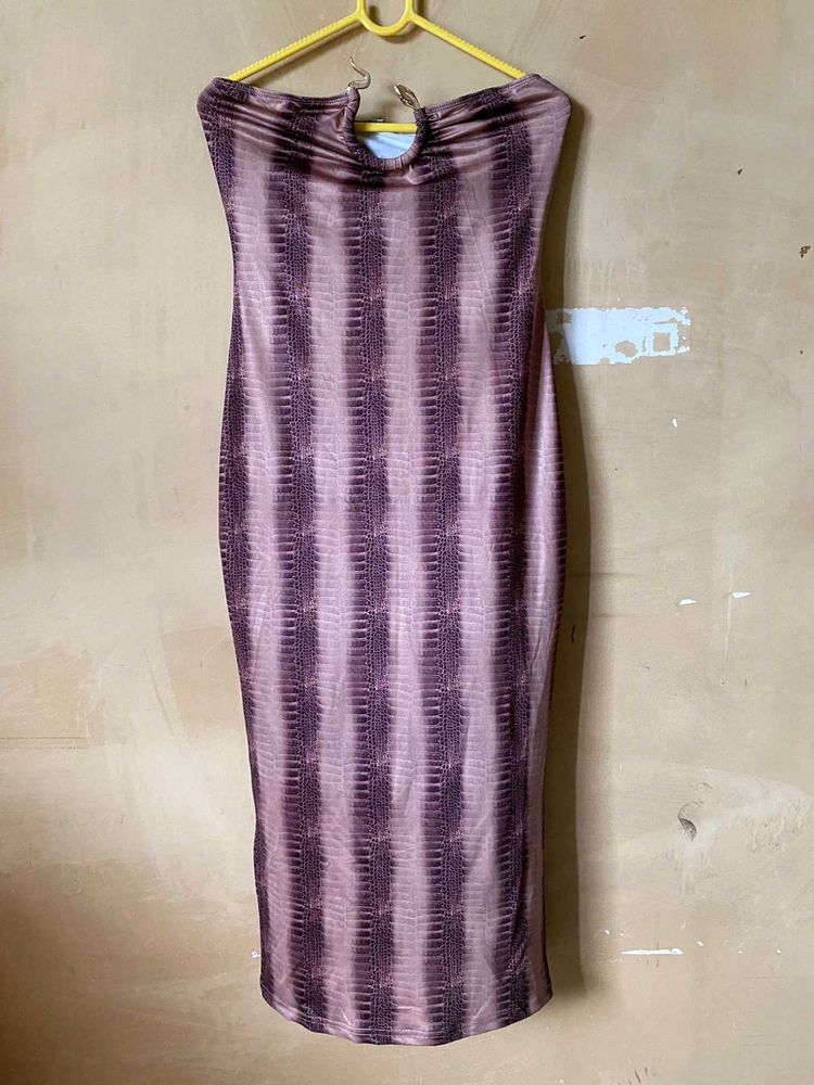 Snake Print Bodycon Dress