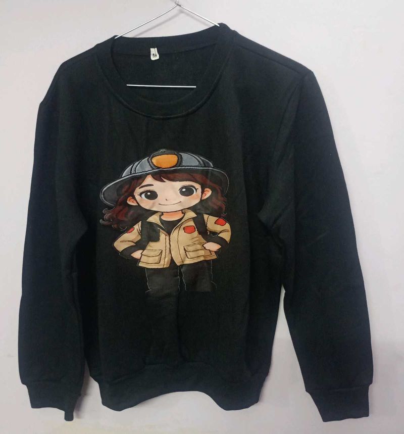 Cute Cartoon Print Sweatshirt