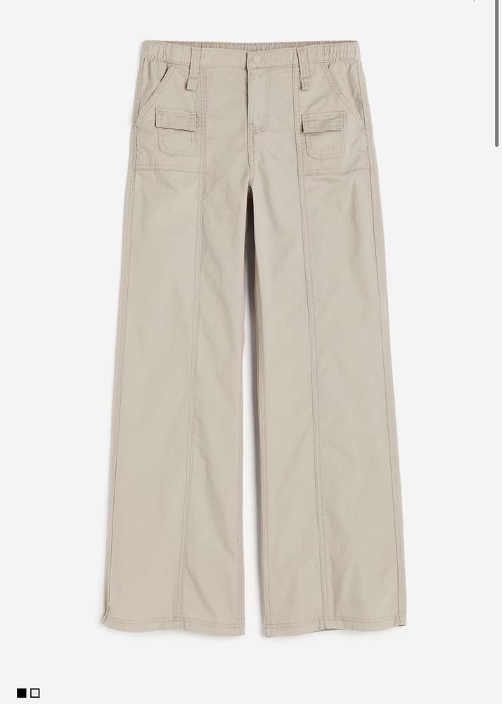 Wide Leg Beige Pants