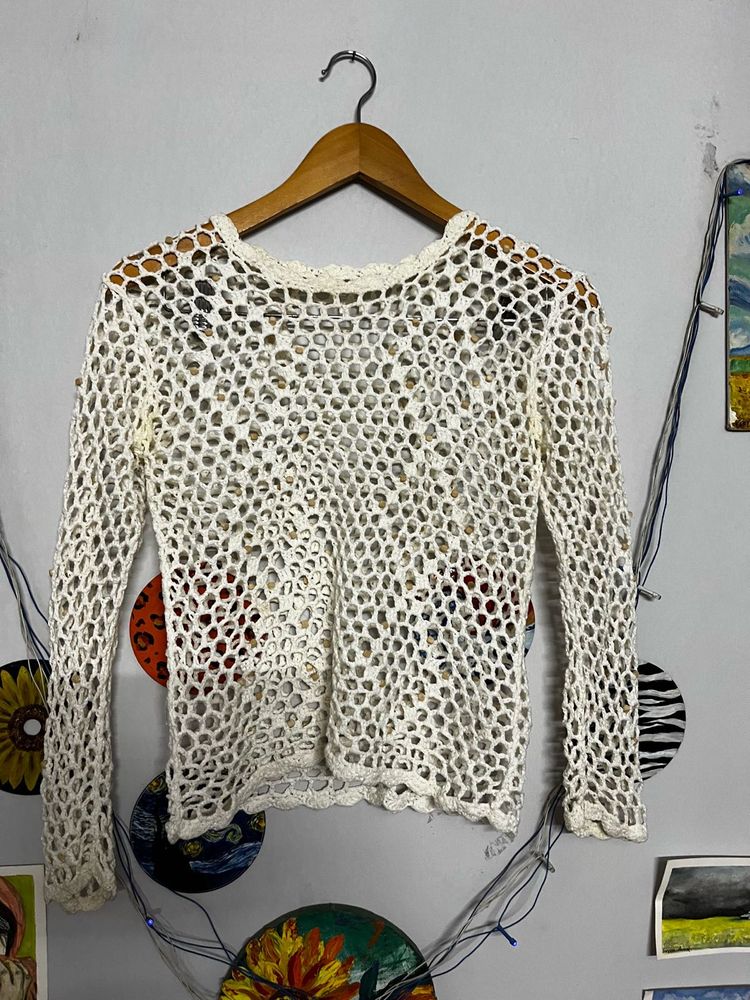Crochet Open Knit Top