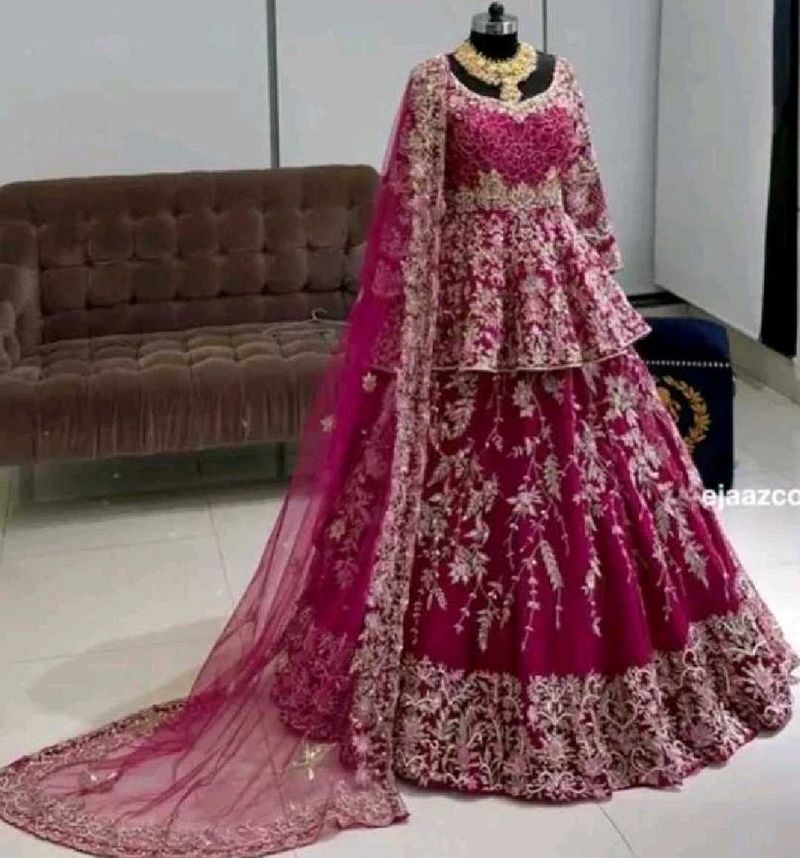 Hot Pink Bridal Lehenga