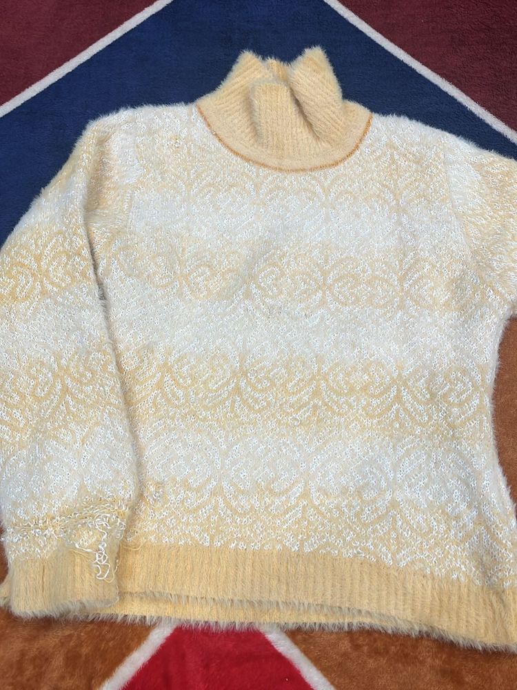 High Neck Wool Top