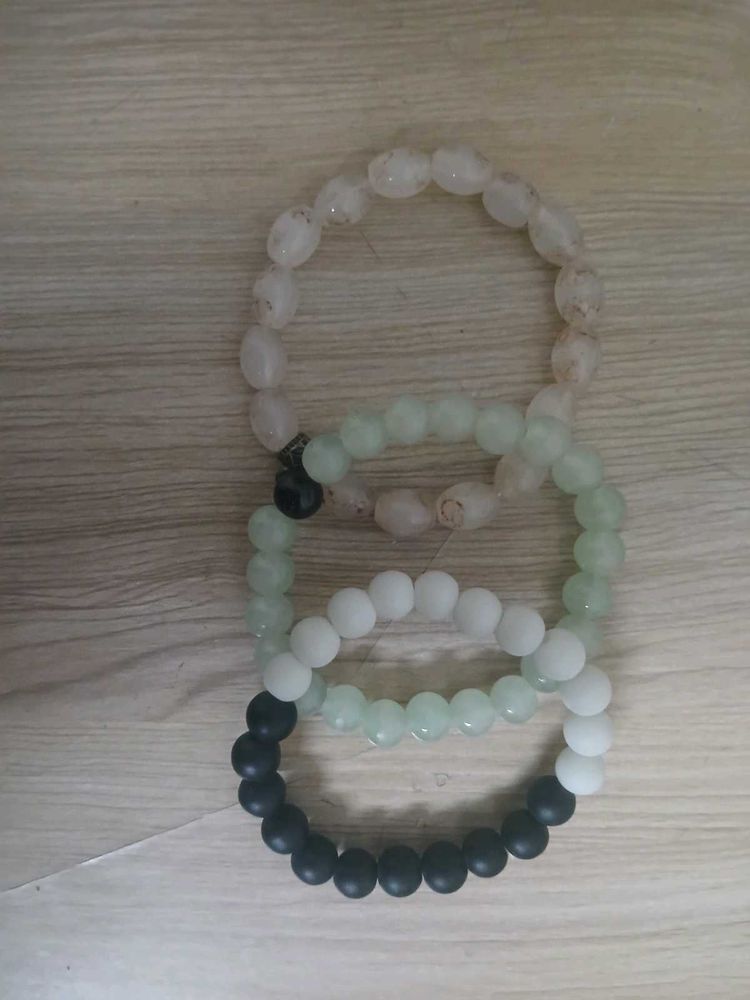 Set Of 3 Beads Bracelet