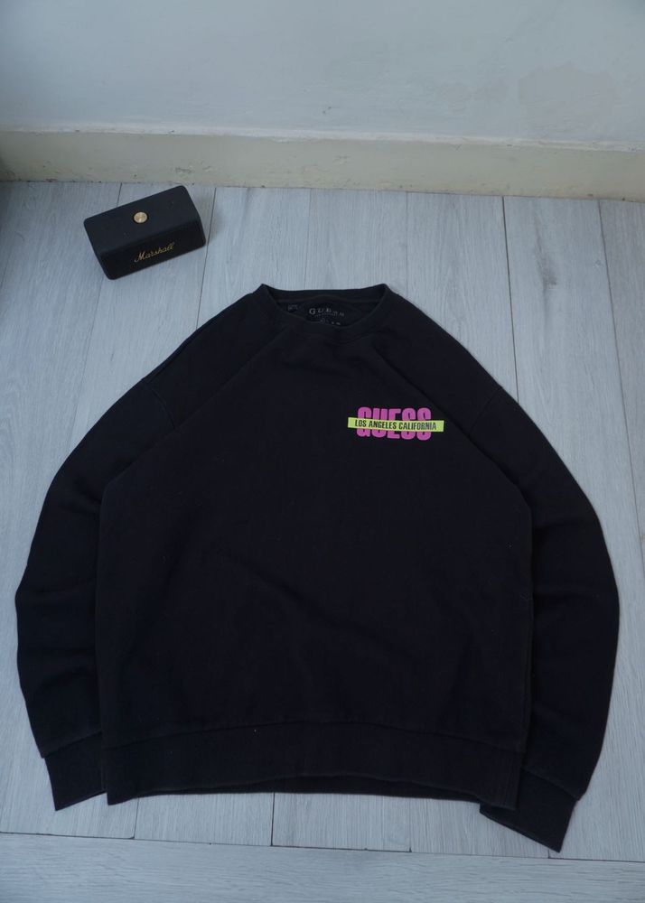 Guess Black Graphic Print Sweatshirt