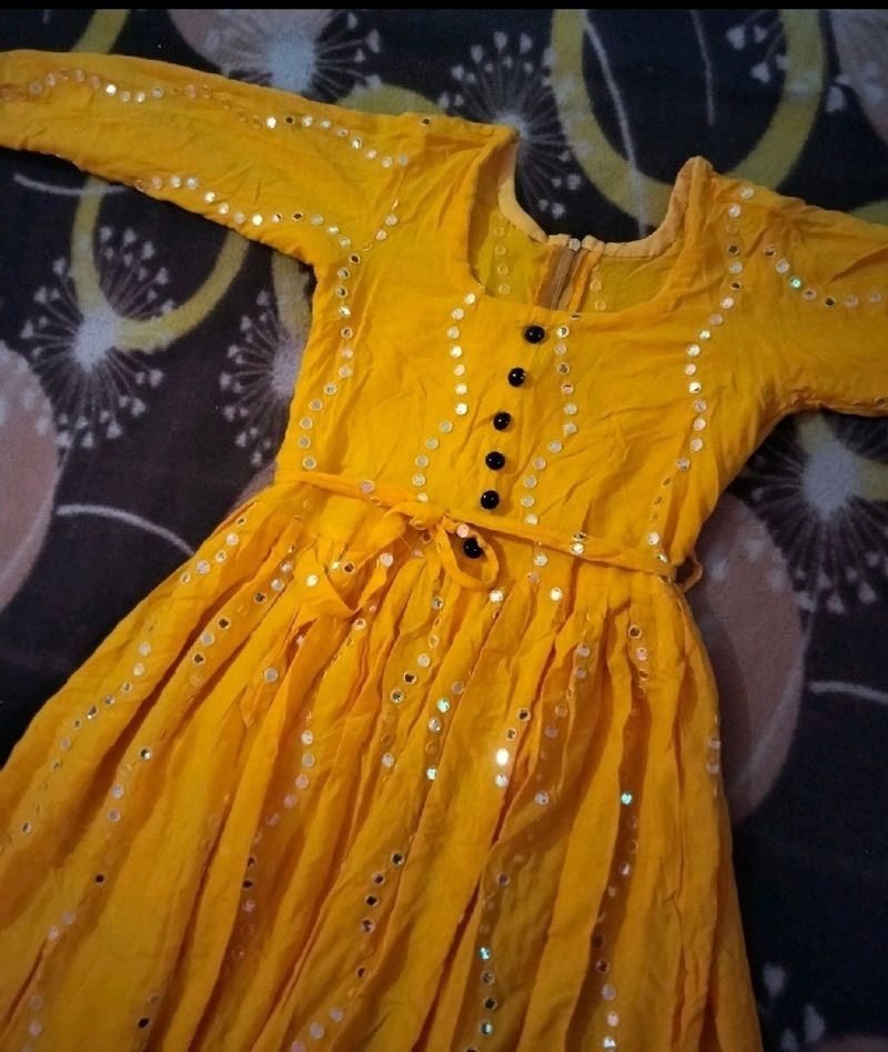Yellow Frok Kurti 💛Sale🎉