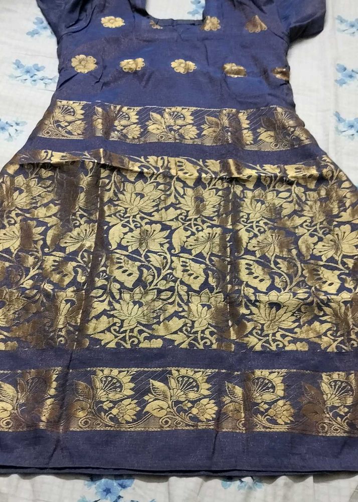 Elegant Blue &amp; Gold Dress