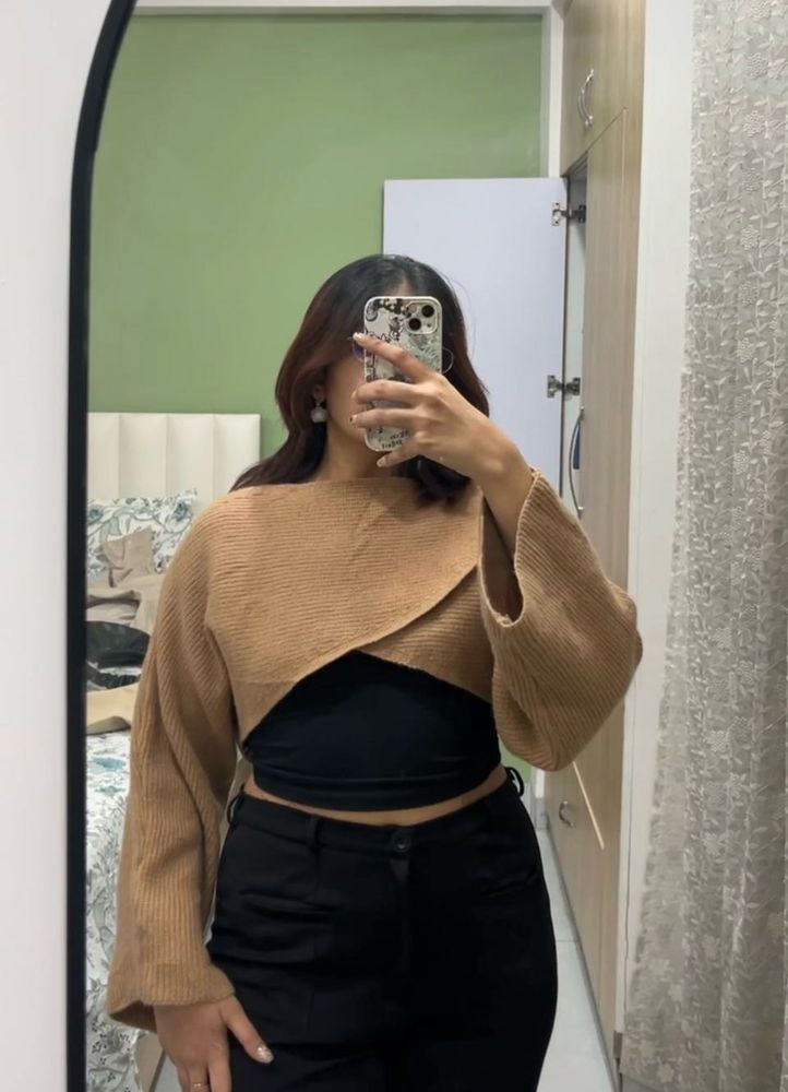 Rare Find Knitwear Cropped Batwing Sweater