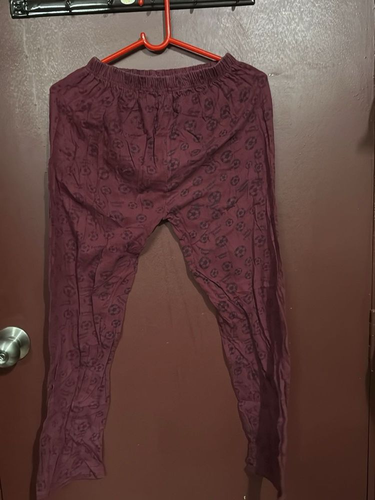 Maroon patterned pants