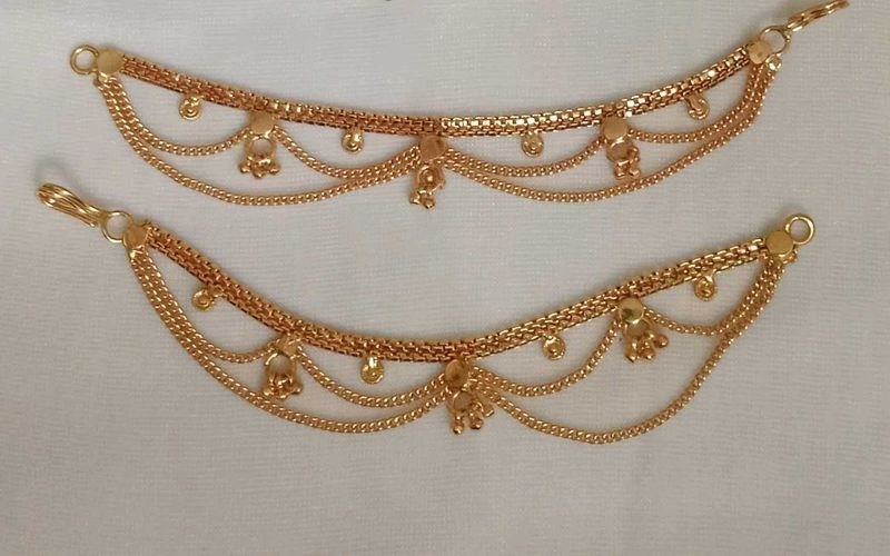 Gold-tone Kamarbandh Pair