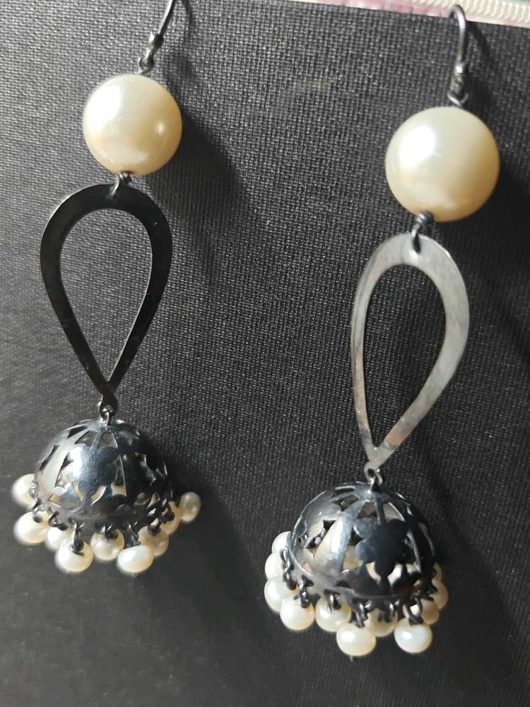 Pearl Jhumka Earrings
