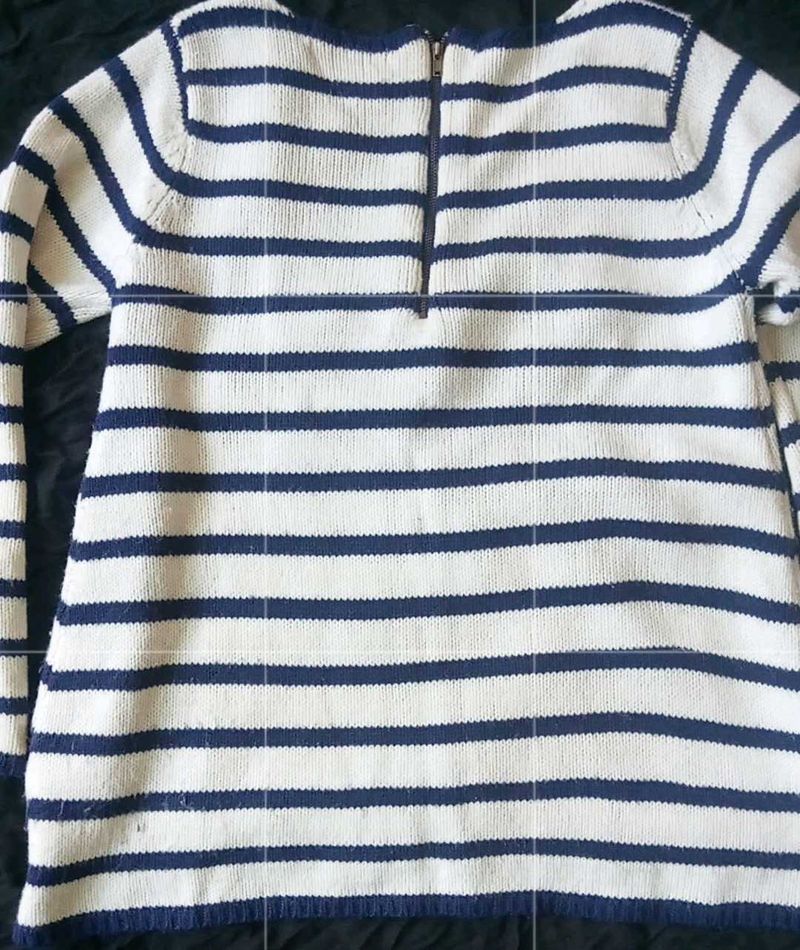 Striped Knit Pullover Sweater