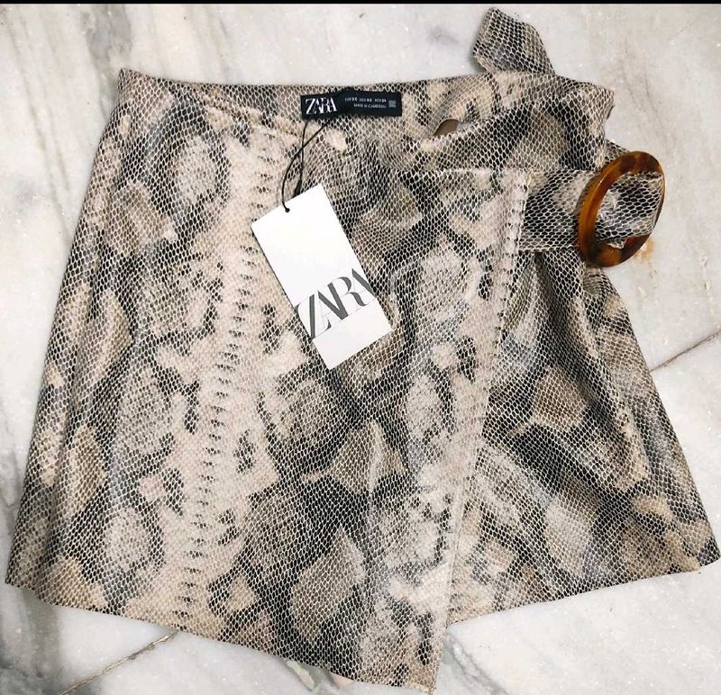 Zara Animal Print Skort