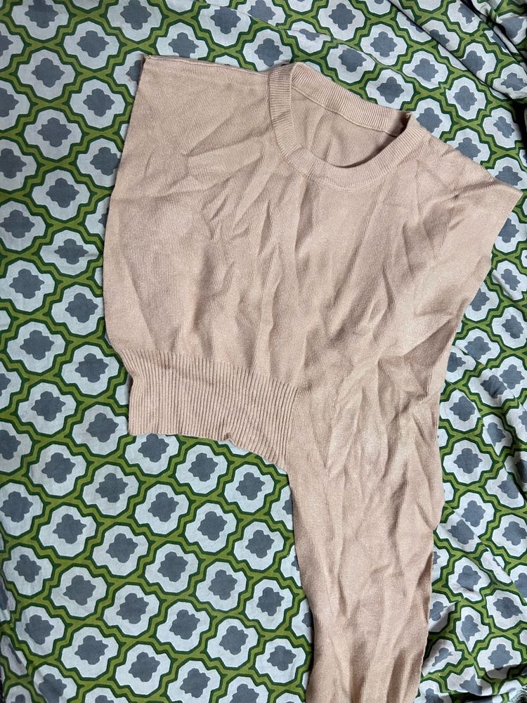 Peach Knit Top