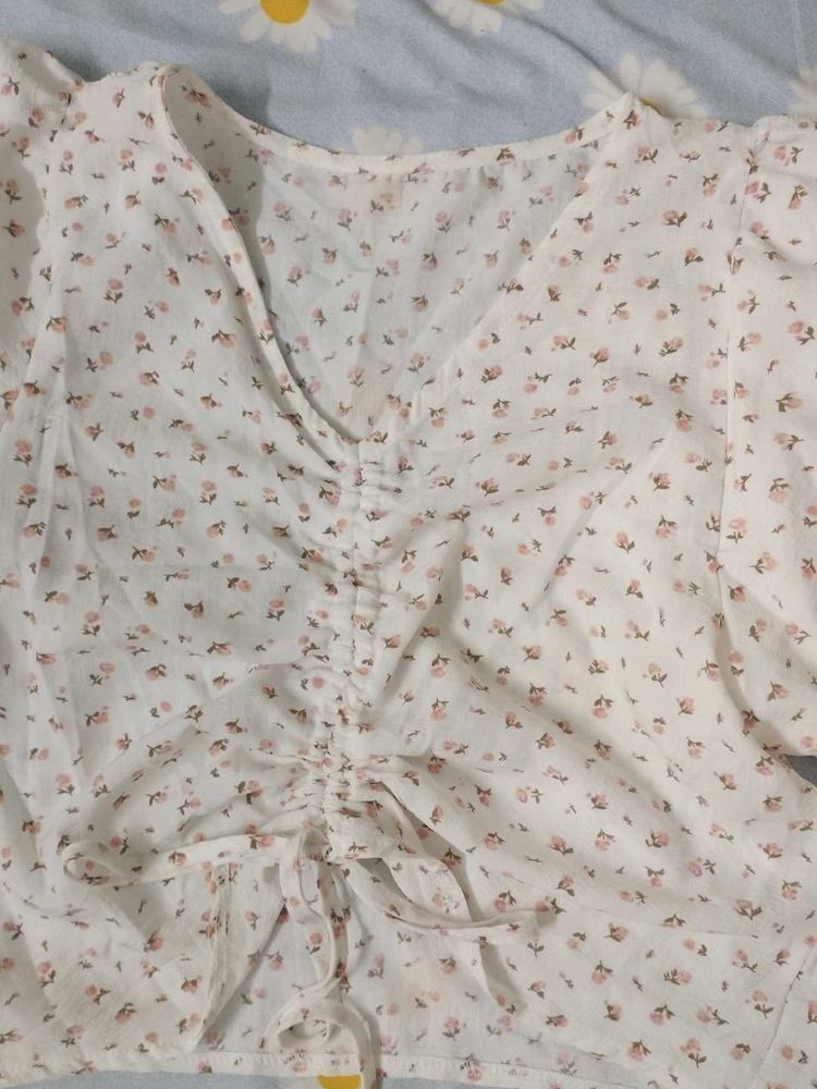 Floral Print Crop Top