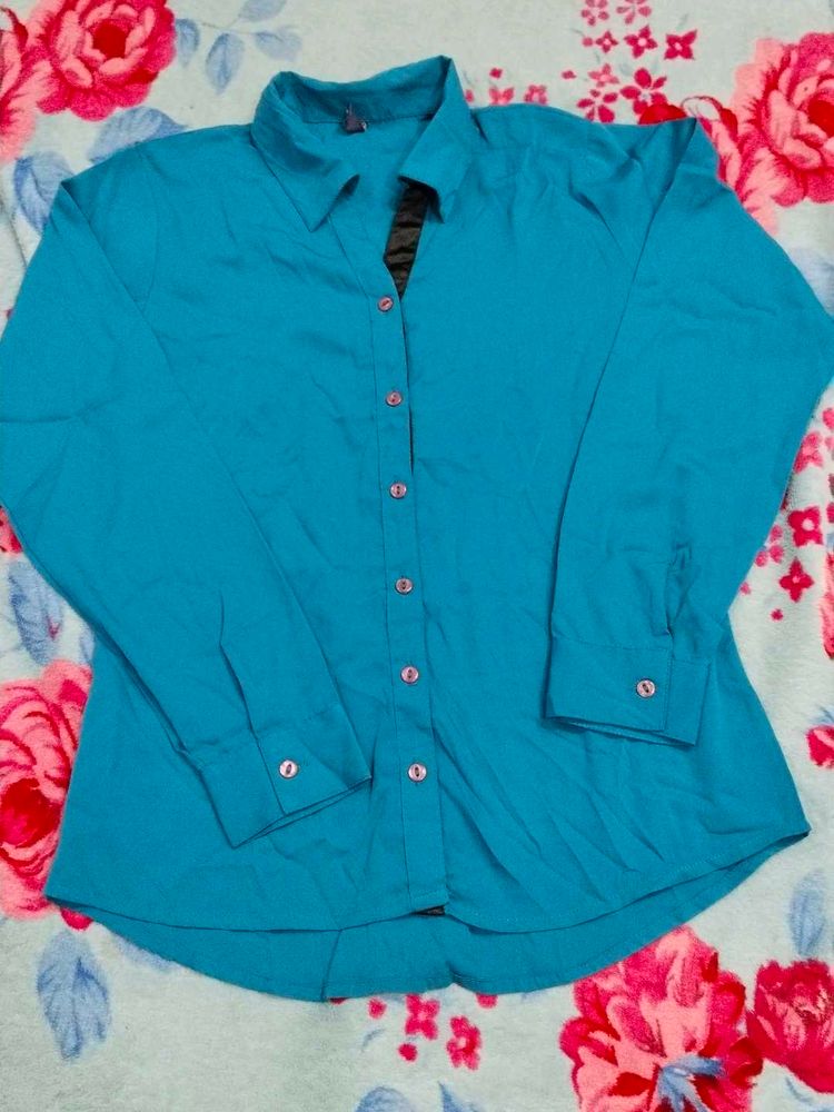 Teal Long Sleeve Shirt