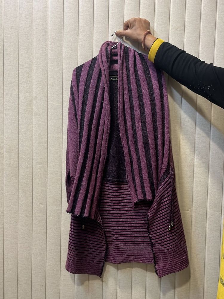Purple Colour Shrug For Women