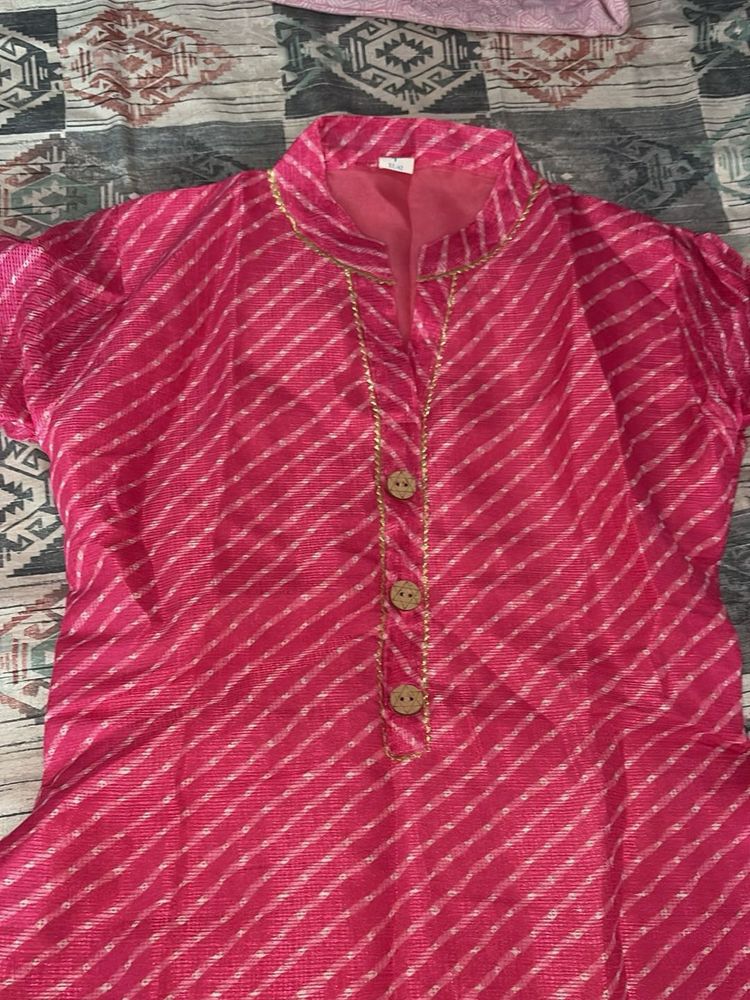Very Beautiful Long Kota Doria Kurta