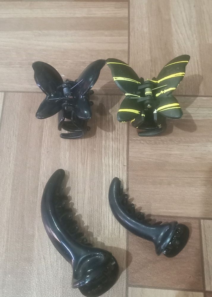 Combo Of Butterfly Clutch &amp; Banana Clip