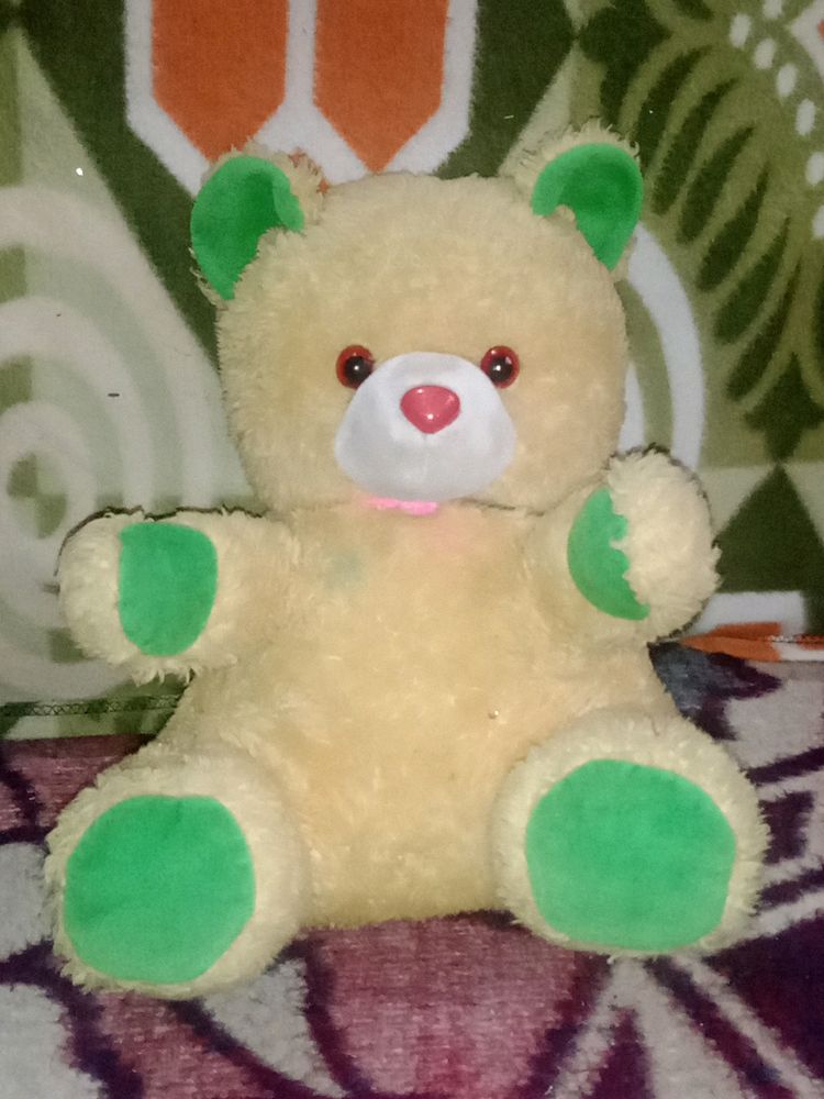 A CUTE TEDDY ' Wood Showpiece Bird