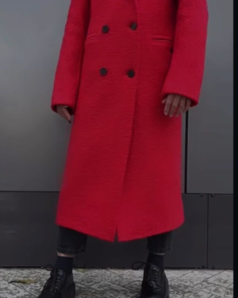 Korean Style Red Overcoat ❗️❗️