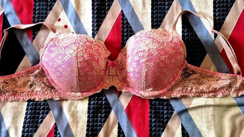 Pink Lace Bra