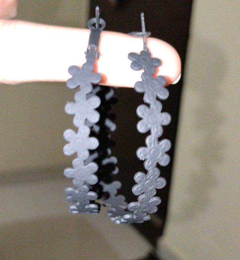 Cute Flower Hoop Earrings