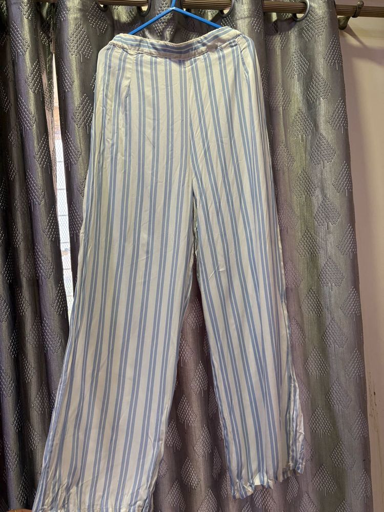 Striped Wide-Leg Pants