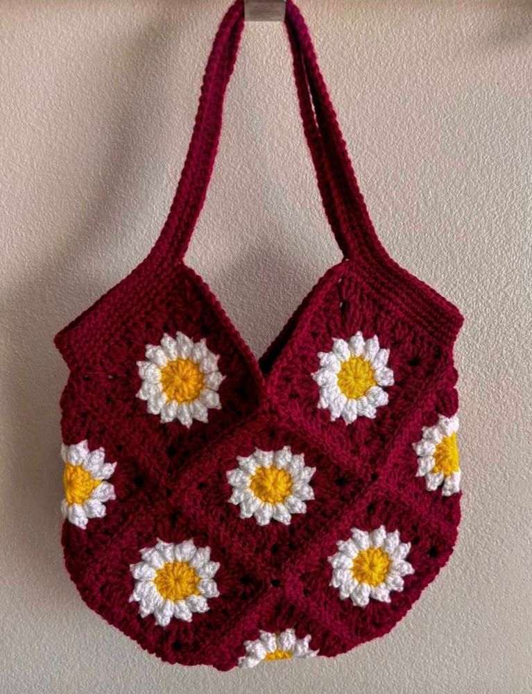 Floral Crochet Handbag