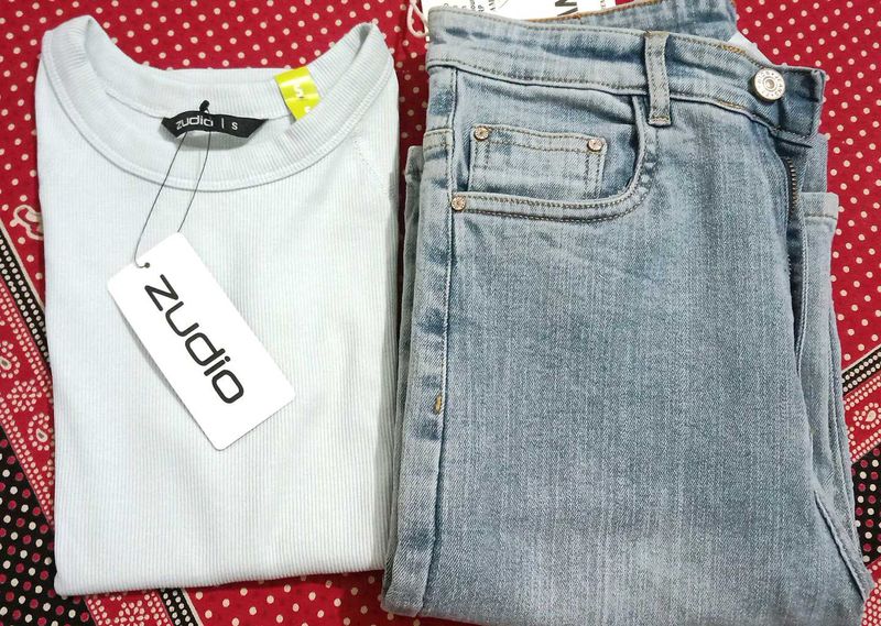 AMBER Blue Straight Fit Jeans