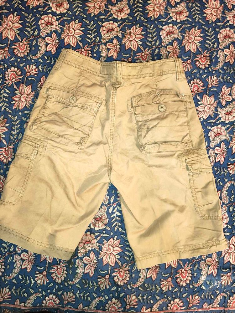 Khaki Cargo Shorts 13/14years