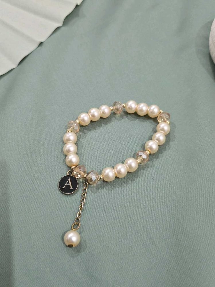 Pearl Initial Bracelet