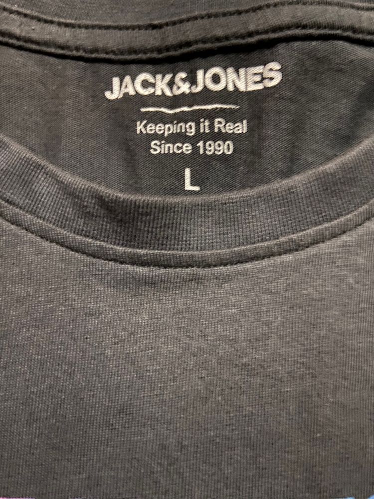 Jack And Jones Charcoal Black T Shirt