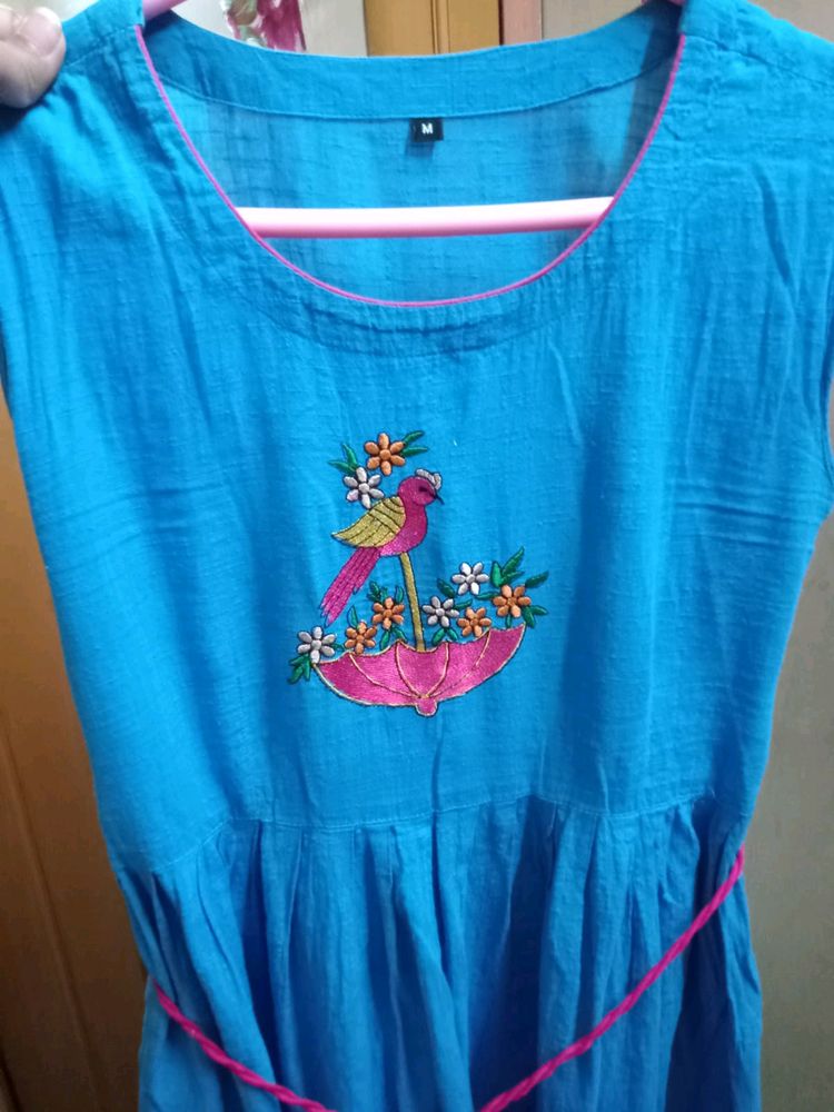 Blue 💙🔵 Long Ethnic Dress