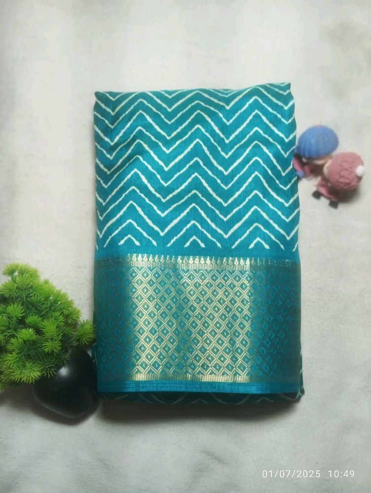 Elegant Teal Saree
