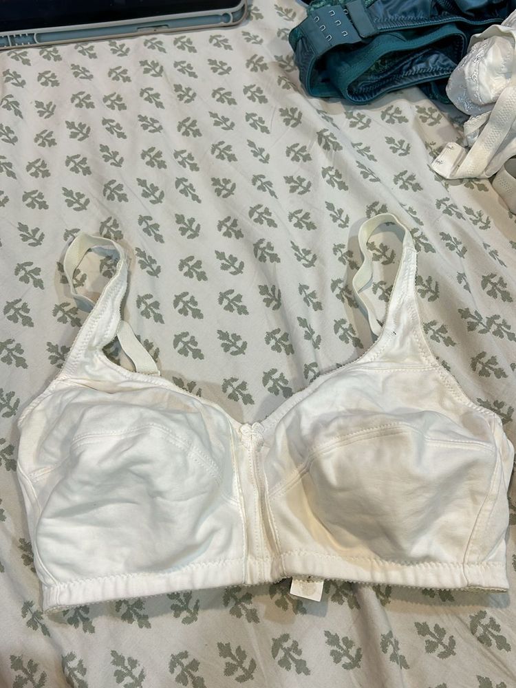 White Cotton Bra