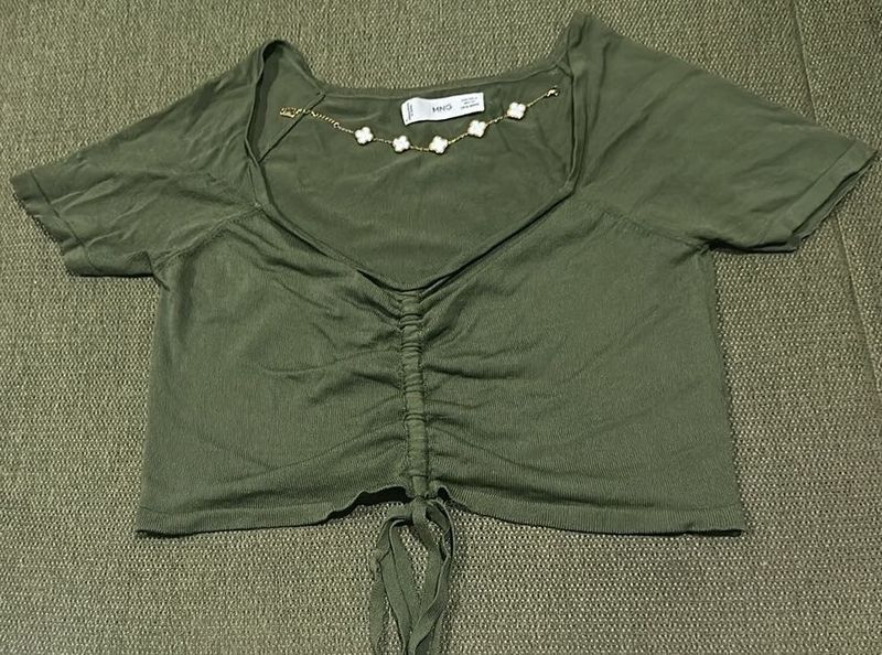 Drawstring Crop Top